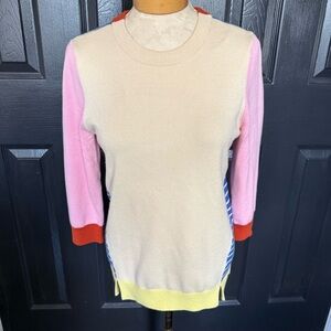 Modcloth Colorblock Sweater 3/4 sleeves